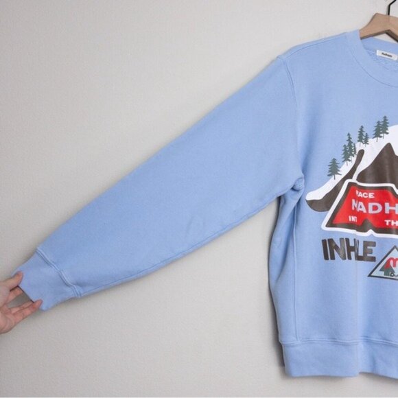 NEW [SET] Madhappy Winter Outdoors Crewneck Sweatpants M Bluejay Inhale Exhale - Picture 5 of 16